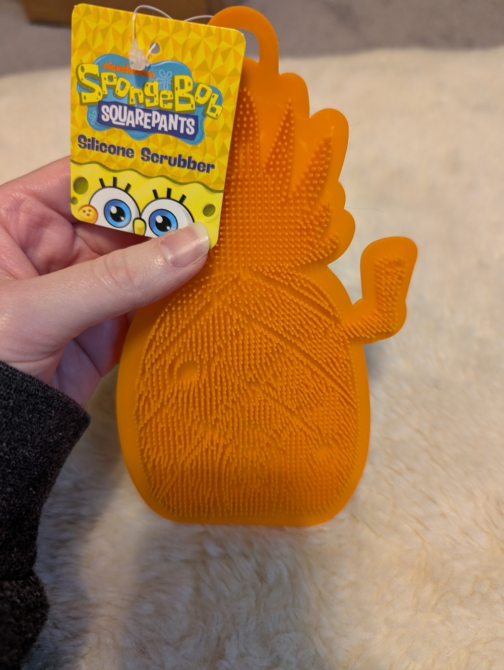 SpongeBob SquarePants Pineapple Orange Silicone Scrubber